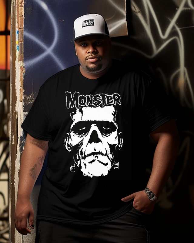 Monster Skull Men's Plus Size T-shirt