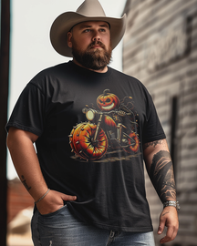 Pumpkin Rider Men's Plus Size T-shirt