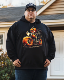 Men's Pumpkin Rider Plus Size Hoodie