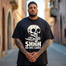 Men's SHHH No One Cares Plus Size T-shirt