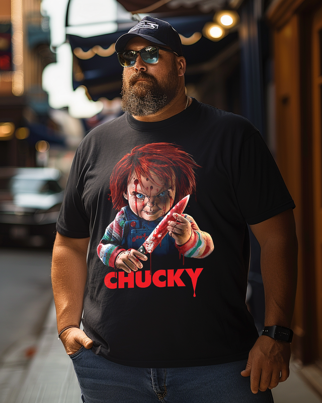 Scary Chucky Men's Plus Size T-shirt