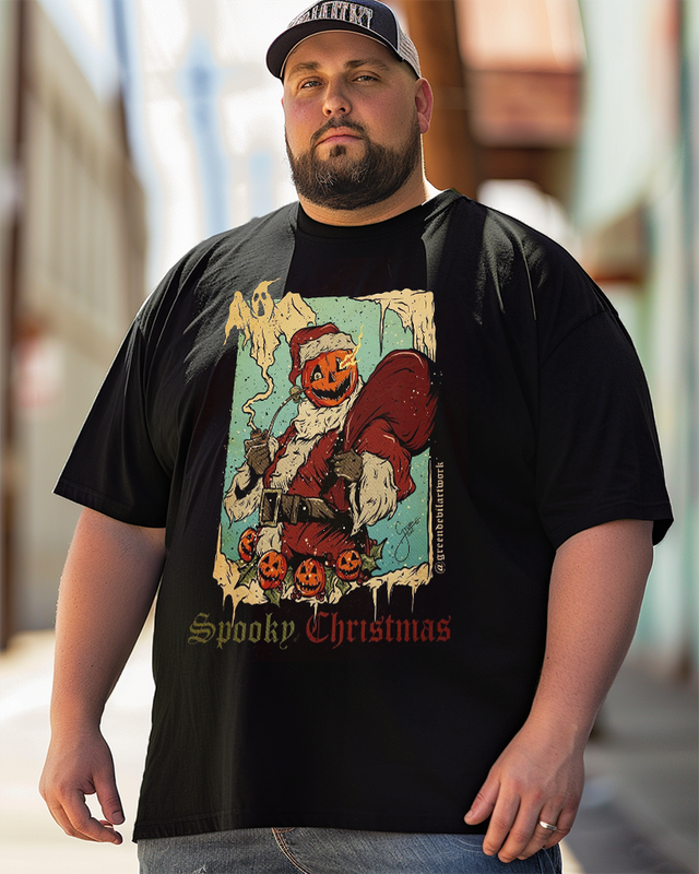 Spooky Christmas Men's Plus Size T-shirt