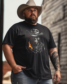 Trendy Skull Men's Plus Size T-shirt