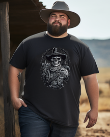 Cowboy Skeletons Men's Plus Size T-shirt