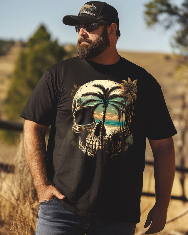 Skull Island Men's Plus Size T-shirt