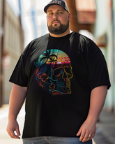 Beach Skull Men's  Men's Plus Size T-shirt