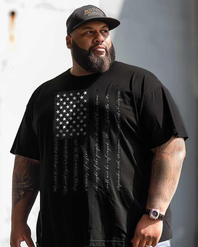 American Flag Men's  Men's Plus Size T-shirt