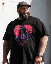 HEART HANDS GRIM REAPER Men's  Men's Plus Size T-shirt