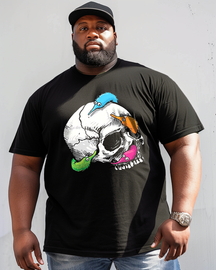 WORMS ON A STRING ON A SKULL Men's  Men's Plus Size T-shirt