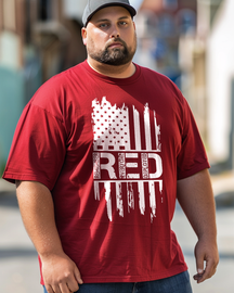 RED remember everyone deployed Men's  Men's Plus Size T-shirt