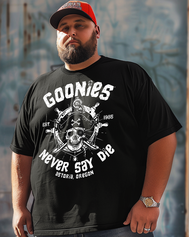 GOONIES NEVER SAY DIE Men's Plus Size T-shirt