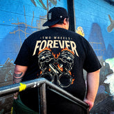 Men's TWO WHEELS FOREVER Motor Plus Size T-Shirt & Short