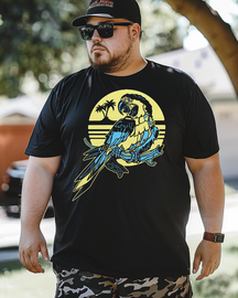 Men's Tropical Macaw Parro Plus Size T-shirt