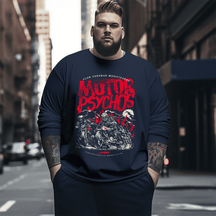 MOTOR PSYCHOS Plus Size Long Sleeve T-Shirt