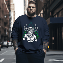 Bucks Skull Plus Size Long Sleeve T-Shirt