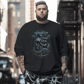 Skull and Anchor Plus Size Long Sleeve T-Shirt