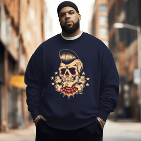 Funny Skeleton Men's Plus Size Sweatshirt