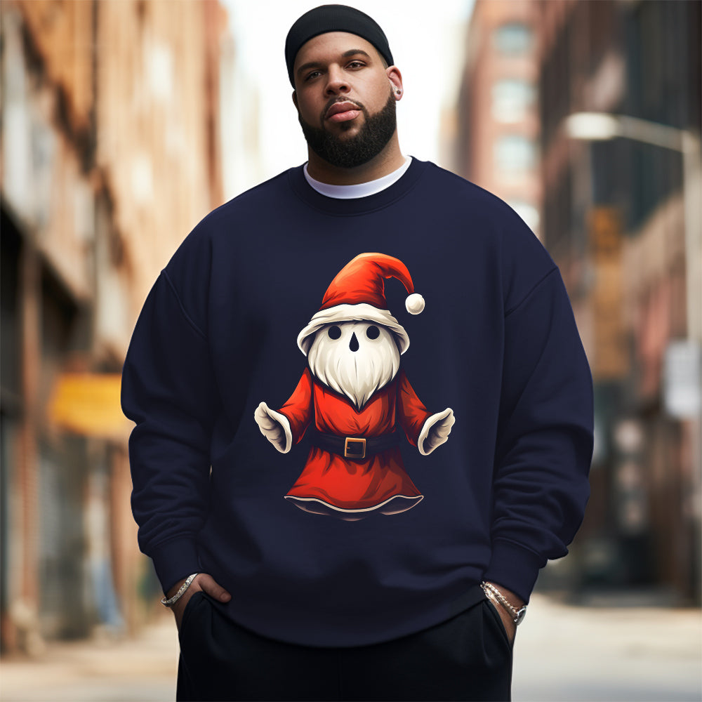 Christmas Ghost printed Men's Plus Size Sweatshirt