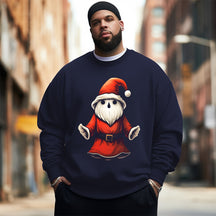 Christmas Ghost printed Men's Plus Size Sweatshirt