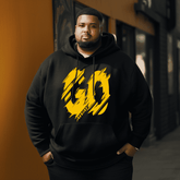 GO  AWAY  Men's Plus Size Hoodie