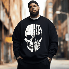 Funny Skeleton Men's Plus Size Sweatshirt