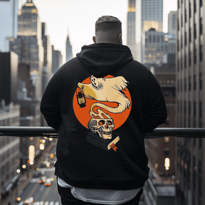 Halloween Ghost Men's Plus Size Hoodie