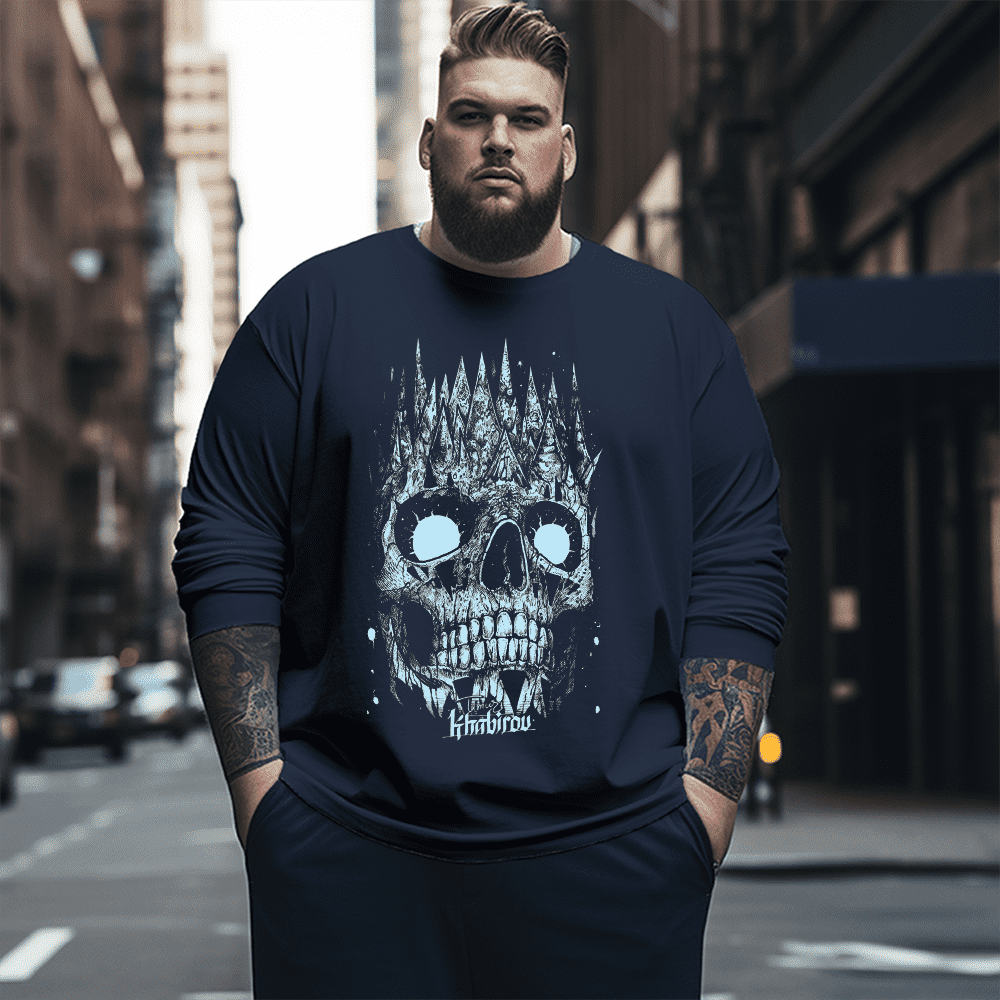 Skeleton Castle Plus Size Long Sleeve T-Shirt