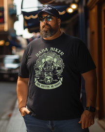 Men's Baba Biker Plus Size T-Shirt