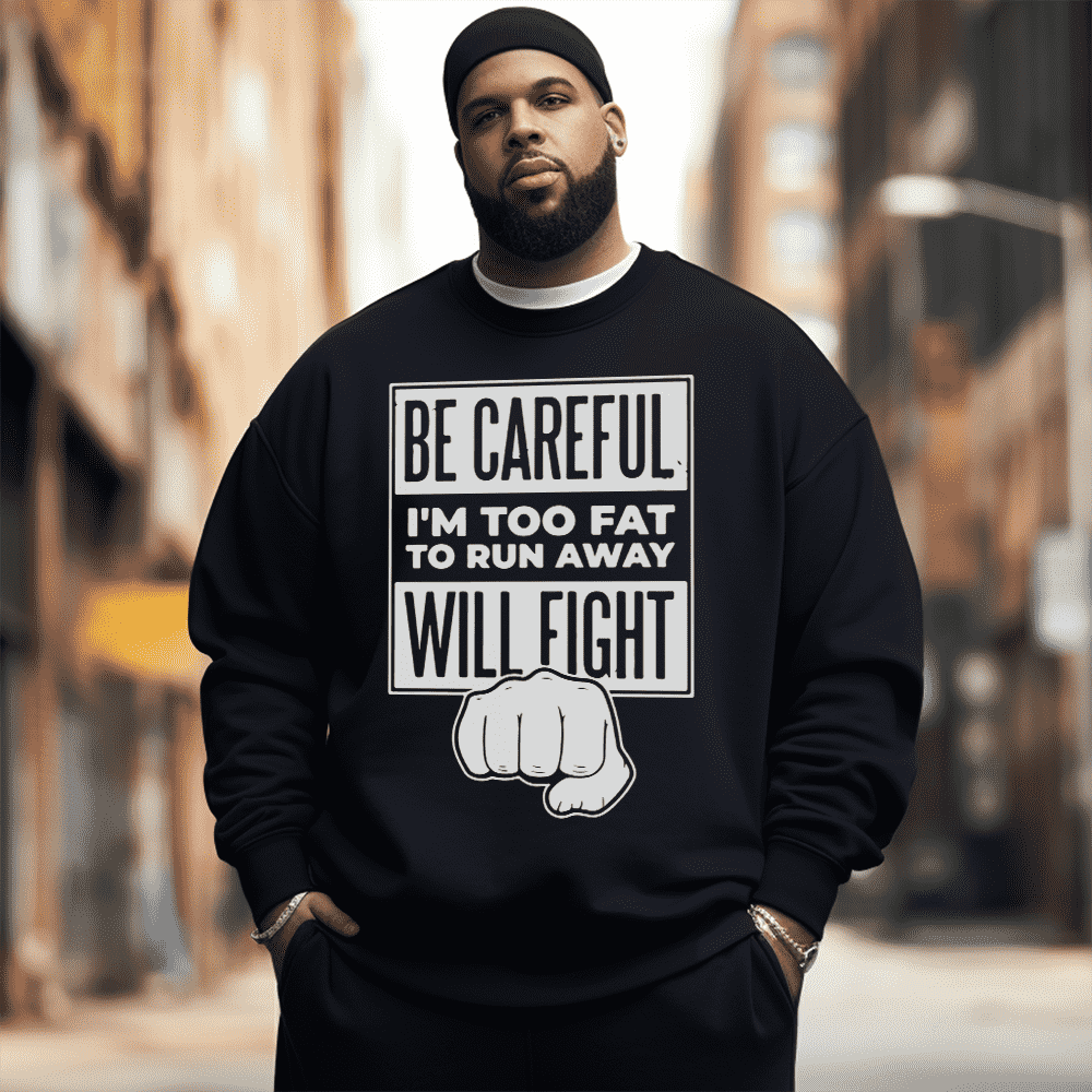 Fashionable casual printed Men's Plus Size Sweatshirt