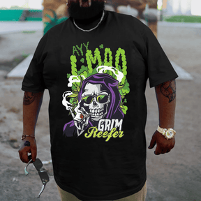 Ayy Lmao Grim Reefer Men Plus Size Oversize T-shirt for Big & Tall Man