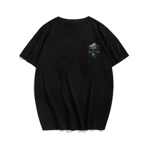 Back Fashion Color Skull Plus Size T-Shirt