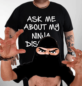 Ask Me About My Ninja Disguise Men's Plus Size T-shirt