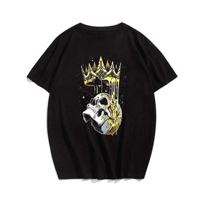 Fallen King, Men Plus Size Oversize T-shirt for Big & Tall Man