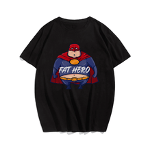 Fat Hero T-shirt for Men, Oversize Plus Size Big & Tall Man Clothing