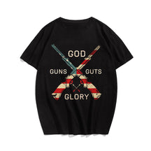 God Guns Guts Glory T-shirt for Men, Oversize Plus Size Man Clothing - Big Tall Men Must Have