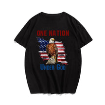 One Nation Under God Eagle T-shirt for Men, Oversize Plus Size Man Clothing - Big Tall Men Must Have