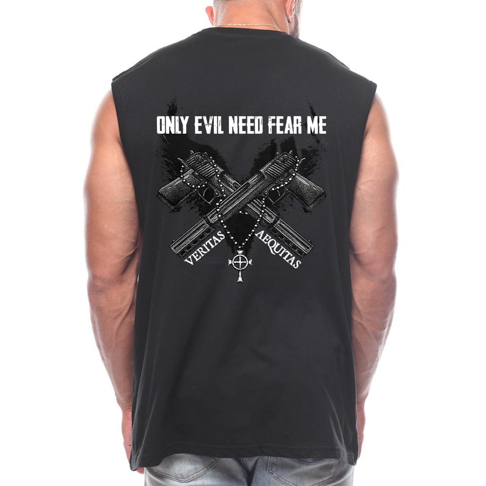 Only Evil Need Fear Me Back fashion Sleeveless