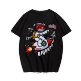 Space Men Plus Size Oversize T-shirt for Big & Tall Man