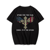 Stand For The Flag Kneel For The Cross (Version 19) Men's T-Shirts