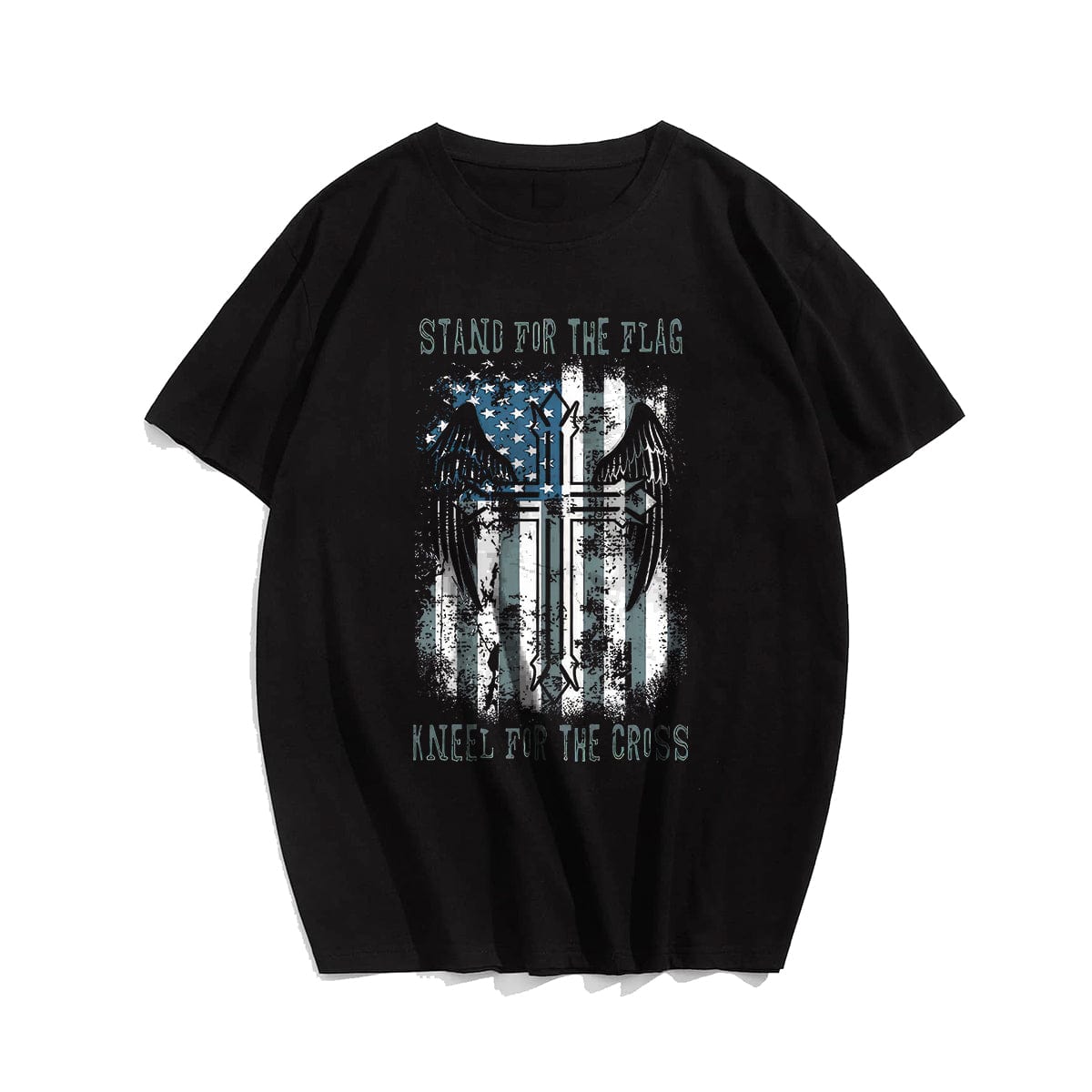 Stand For The Flag Kneel For The Cross (Version 2) Men's T-Shirts