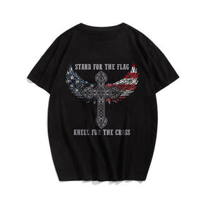 Stand For The Flag Kneel For The Cross (Version 21) Men's T-Shirts