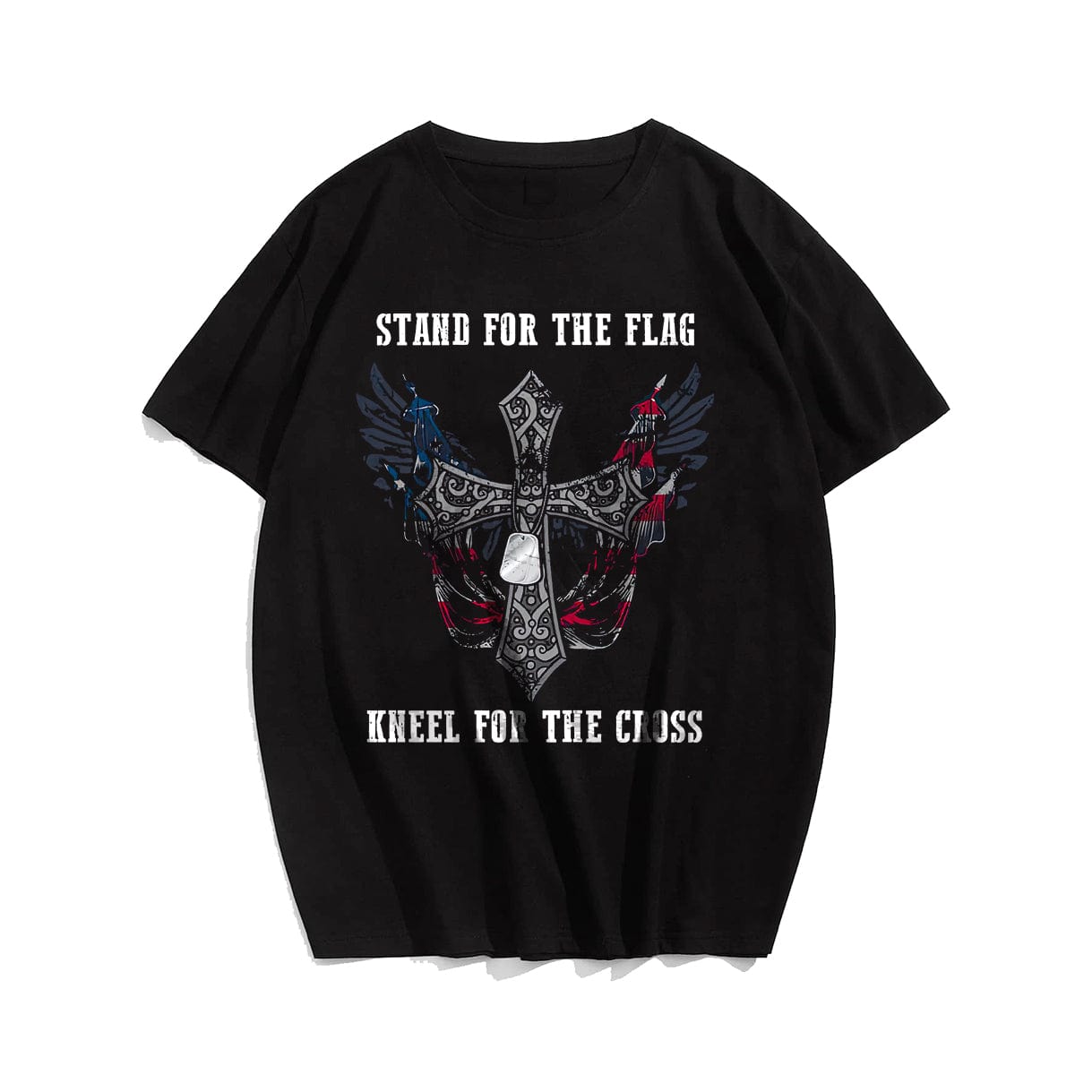 Stand For The Flag Kneel For The Cross (Version 28) Men's T-Shirts