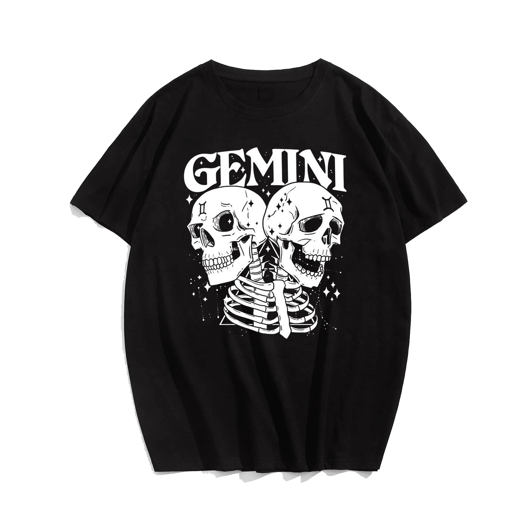 Gemini, Creative Men Plus Size Oversize T-shirt for Big & Tall Man