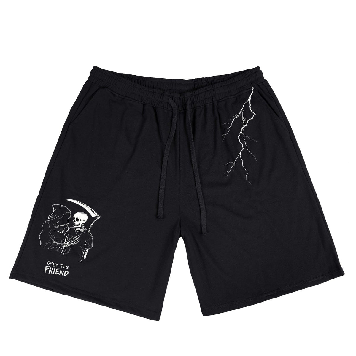 Lightning Skull Men's Plus Size Shorts