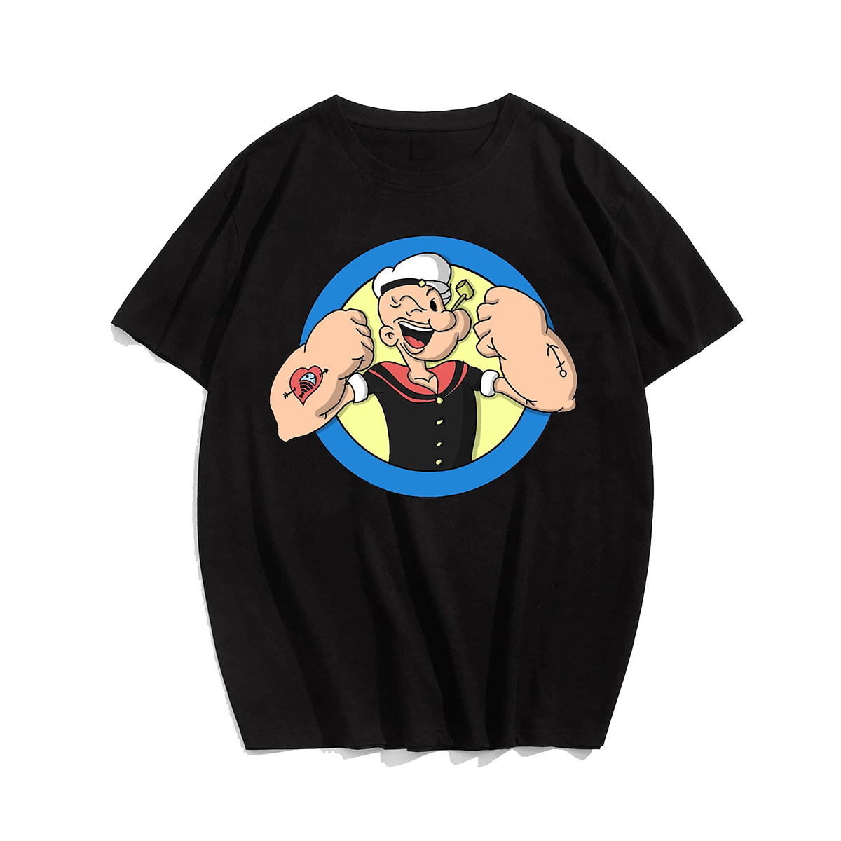 Popeye #4,Creative Men Plus Size Oversize T-shirt for Big & Tall Man