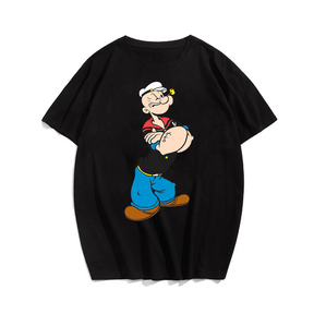 Popeye, Creative Men Plus Size Oversize T-shirt for Big & Tall Man