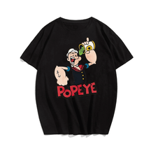 TV Cartoon Popeye Men Plus Size Oversize T-shirt for Big & Tall Man