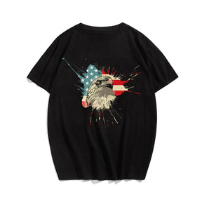 America Eagle Free Bird Men T-shirt, Oversize Plus Size Man Clothing for Big & Tall