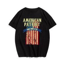 American Patriot Free Men T-shirt, Oversize Plus Size Man Clothing for Big & Tall