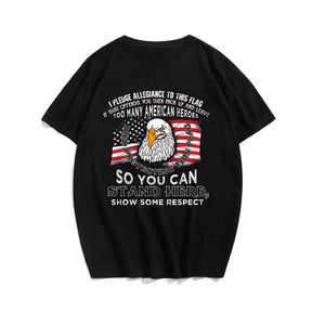 Died Protecting This Flag Men T-shirt, Oversize Plus Size Man Clothing for Big & Tall